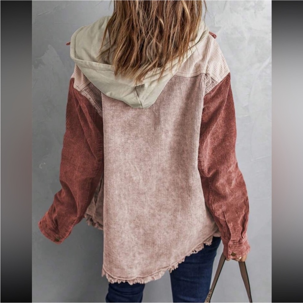 Dokotoo Corduroy Hooded Shacket *EXCELLENT USED CONDITION* - Picture 2 of 12